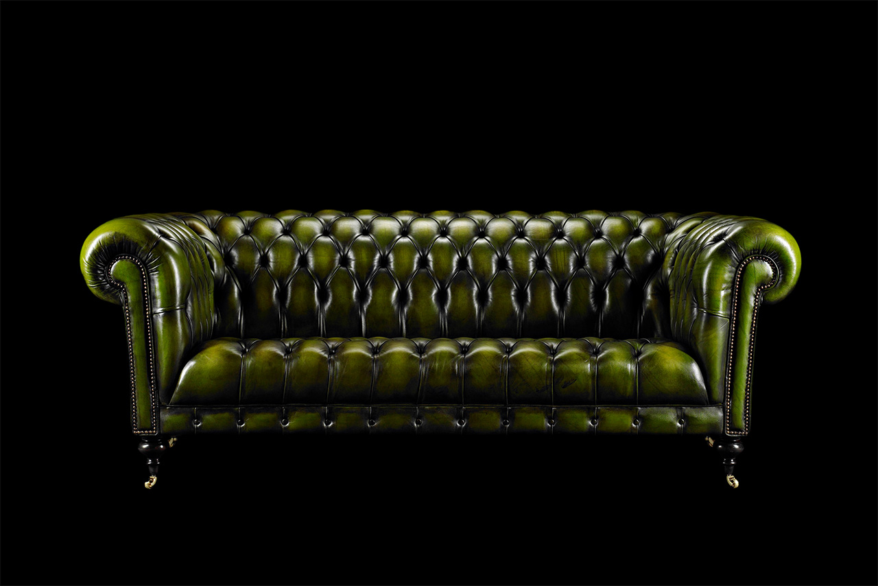 Ralph Waldo Emerson Grünes Chesterfield-Sofa