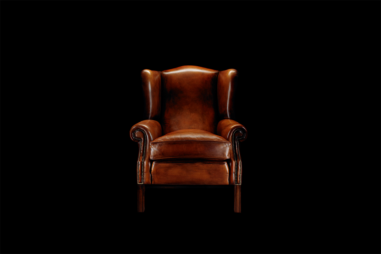Henry Thoreau Hand-Coloured Tan Leather Chair