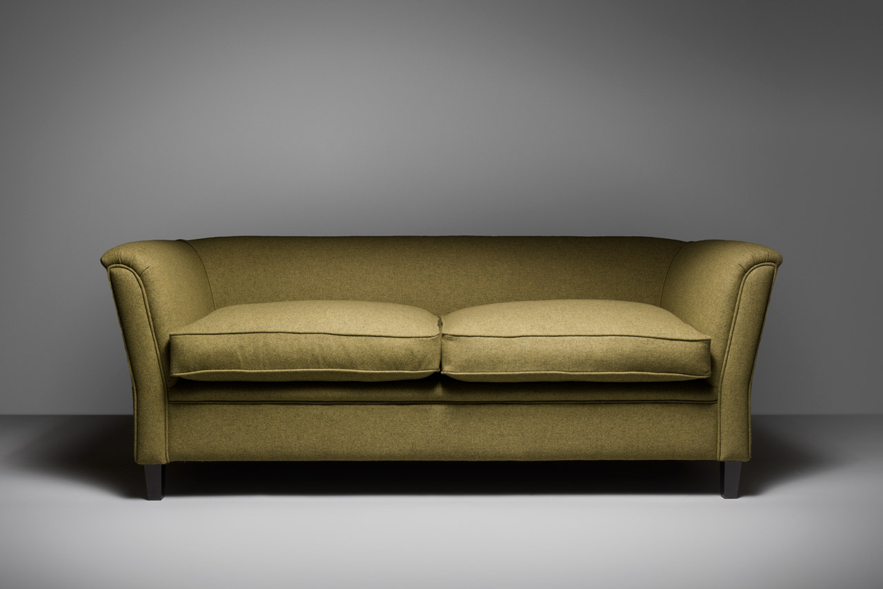 Barbican Wool Hemp Green 3 Seater Sofa