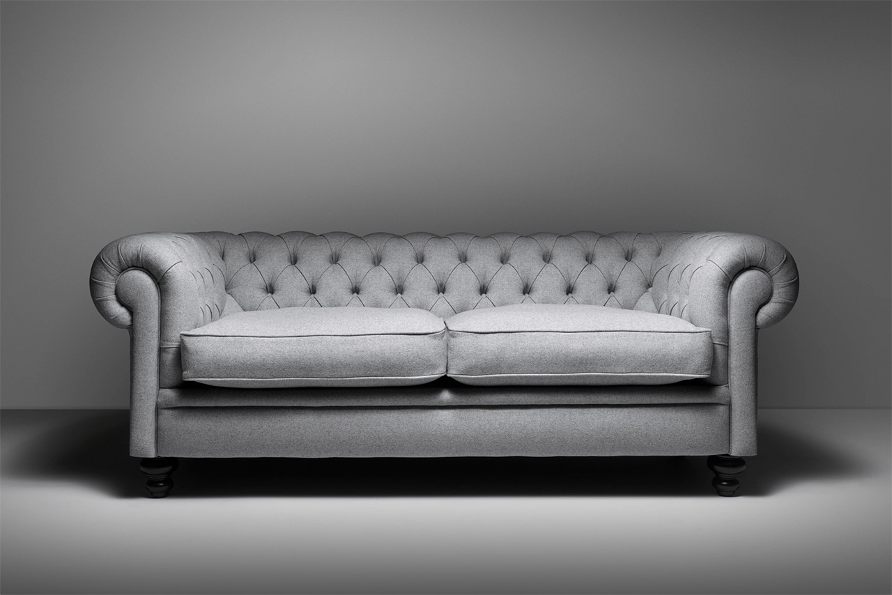 Cromwell Grey 3 Seater Royal Wool Sofa