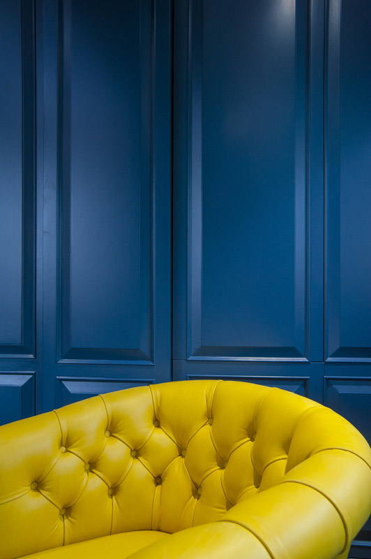 detail  of a yellow Oxford Tub chairs