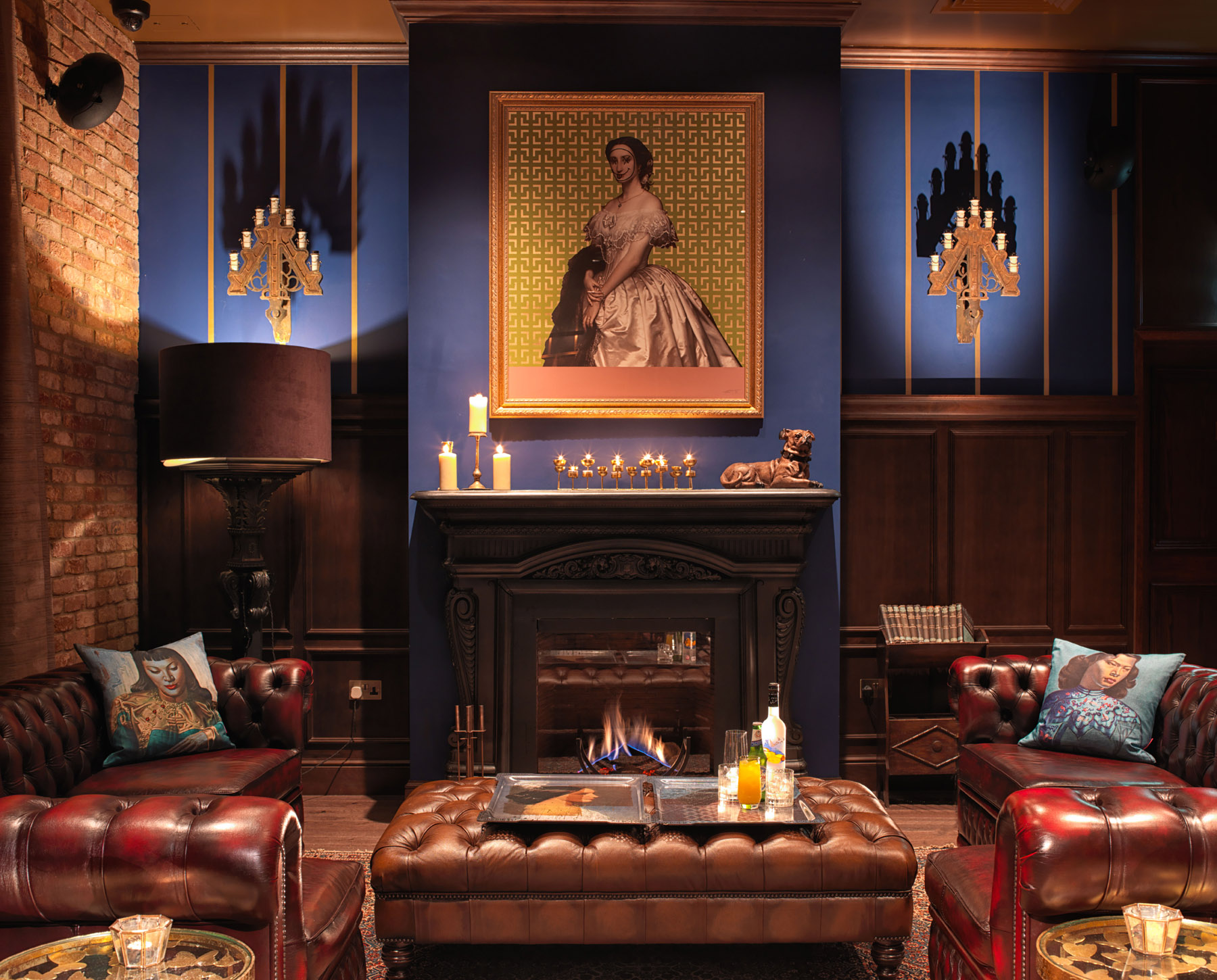 Chesterfields  in Red Rooster's club room restaurant