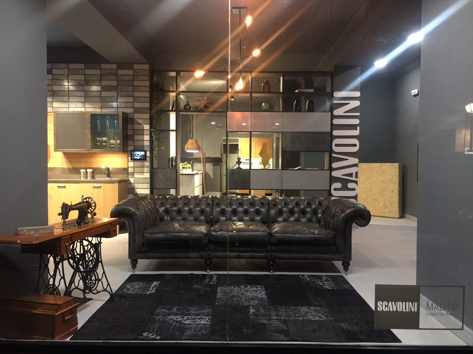 Samuel  Johnson sofa in Slate leather