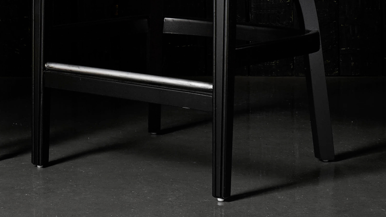 Taburete de bar Belvedere en piel Coal
