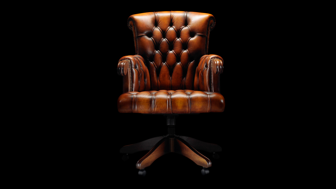 Silla de oficina Chesterfield Duke en piel