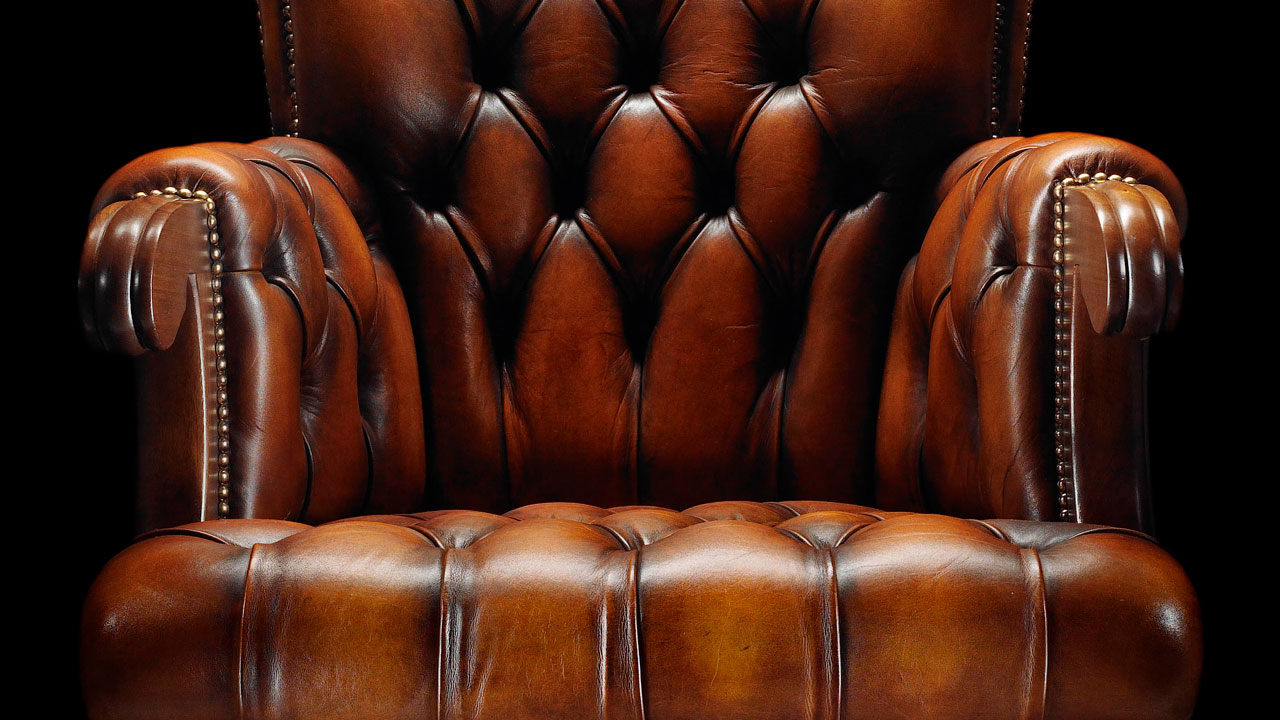 Silla de oficina Chesterfield Duke en piel
