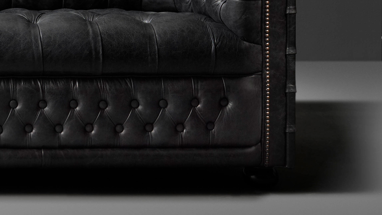 Hamilton 4-Sitzer Chesterfield-Sofa aus Leder