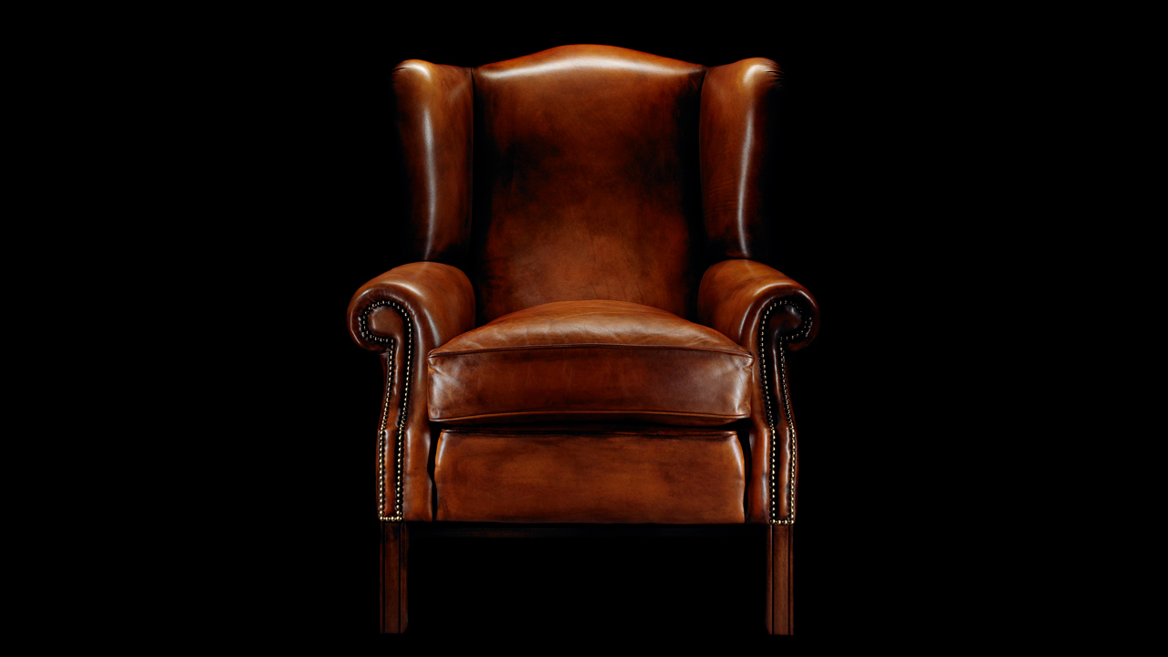 Sillón orejero de piel Henry Thoreau