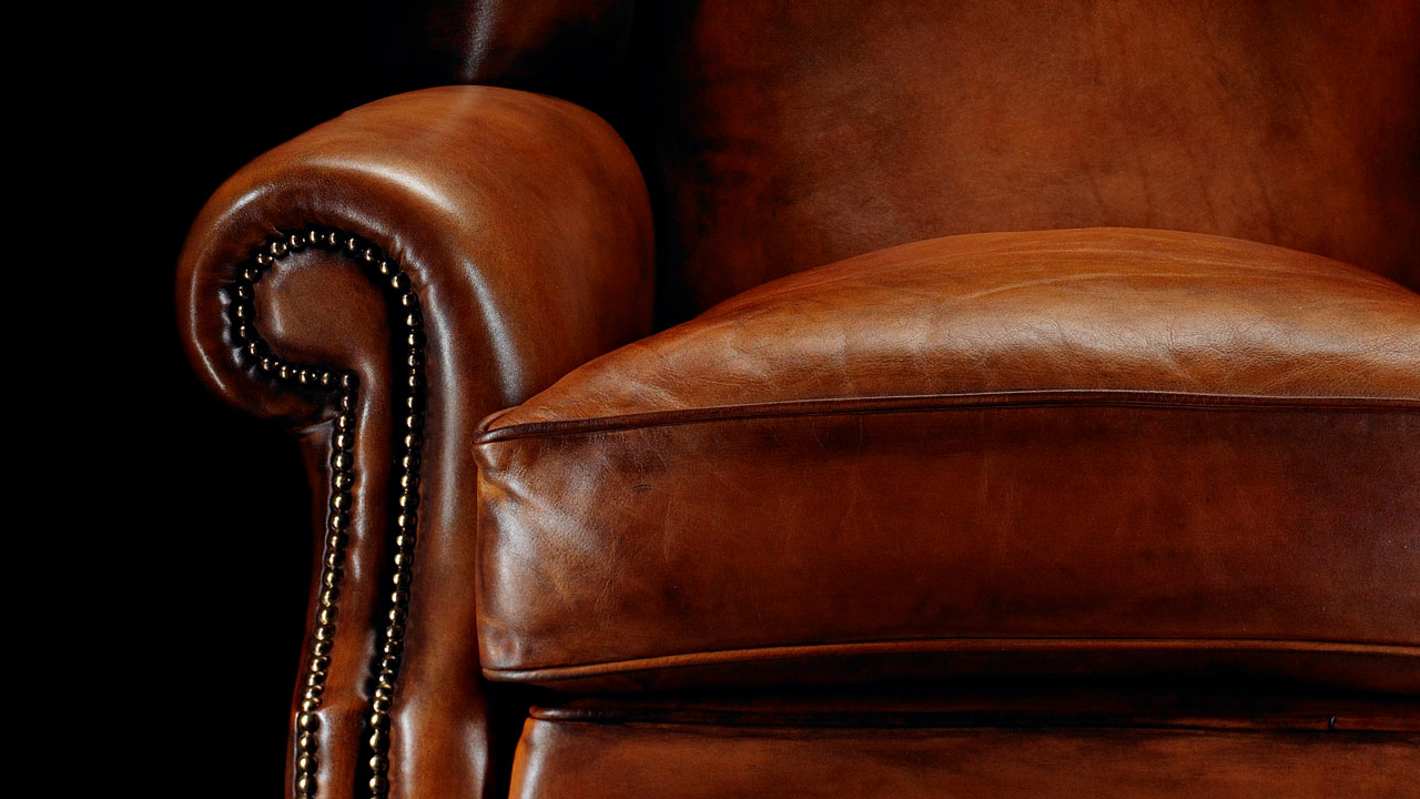 Sillón orejero de piel Henry Thoreau