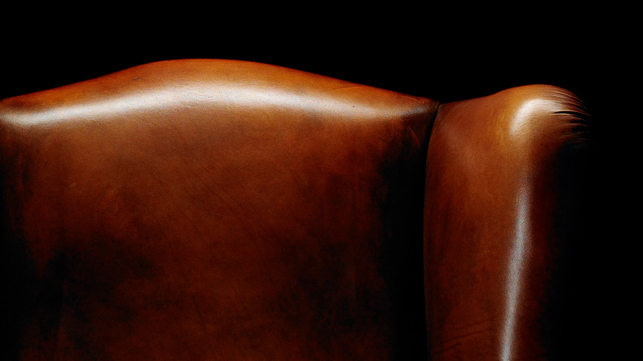 Sillón orejero de piel Henry Thoreau