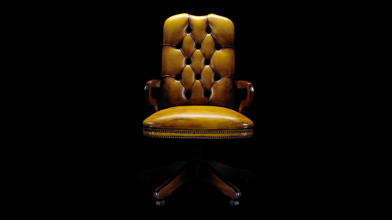 Silla de oficina Lord Chesterfield de piel