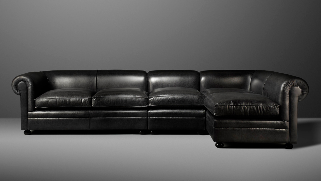Manhattan maßgefertigtes Leder-Ecksofa