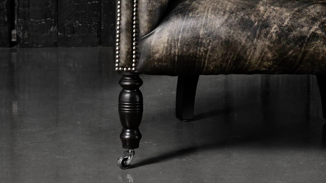 Oxford Monochrome Leather Tub Chair