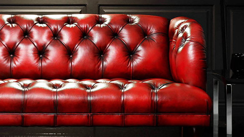 Parliament Ledersofa in Rot
