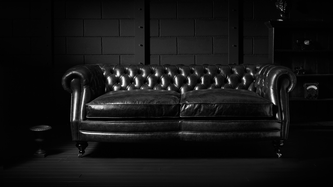 Sebastian Black Chesterfield Sofa