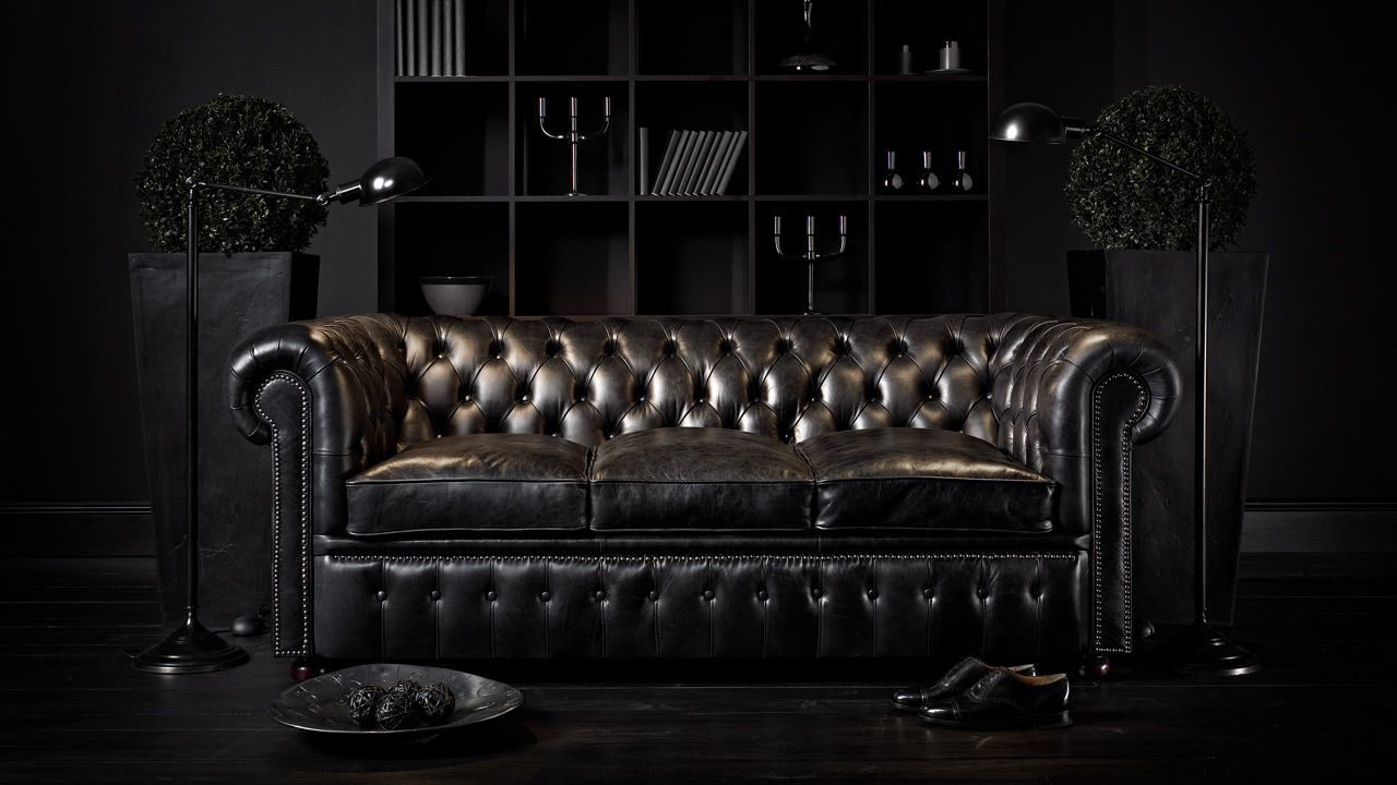 William Blake Chesterfield-Sofa aus Leder