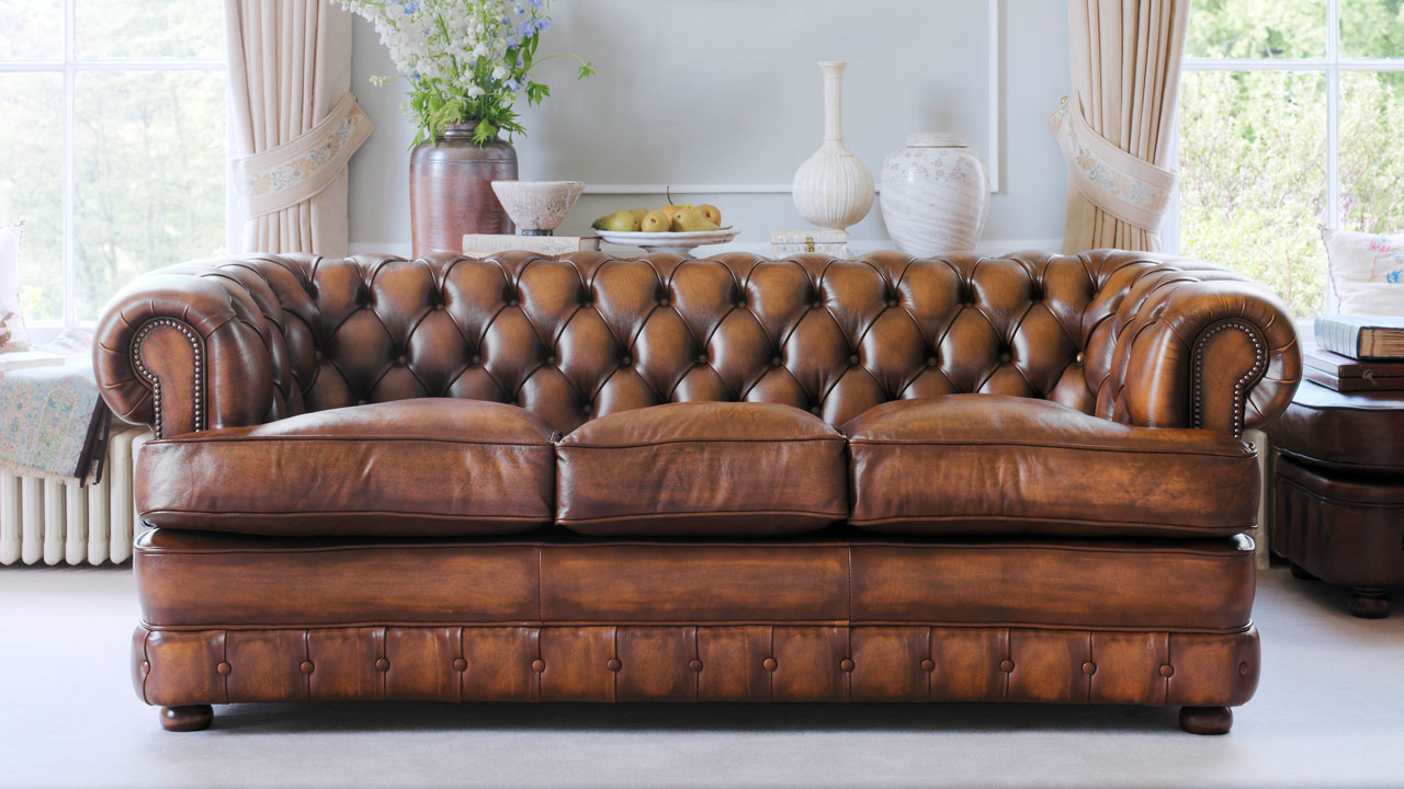 Sofá Chesterfield Edward de piel