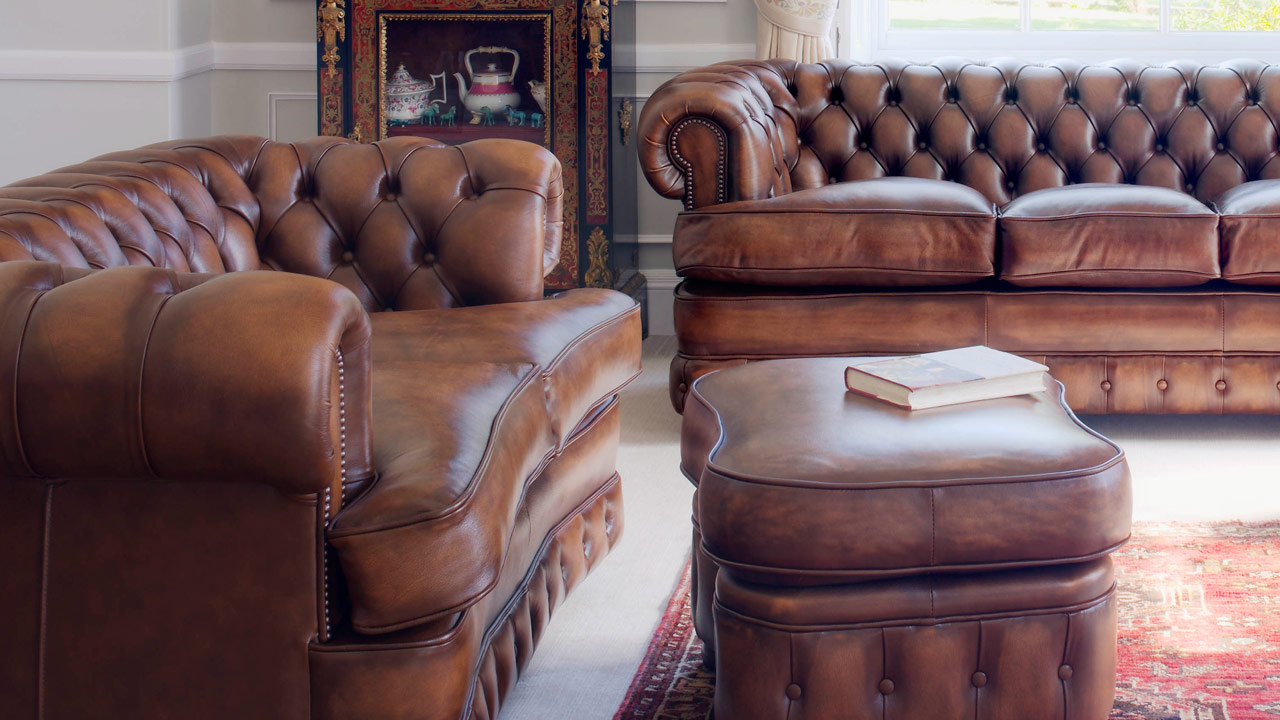 Sofá Chesterfield Edward de piel