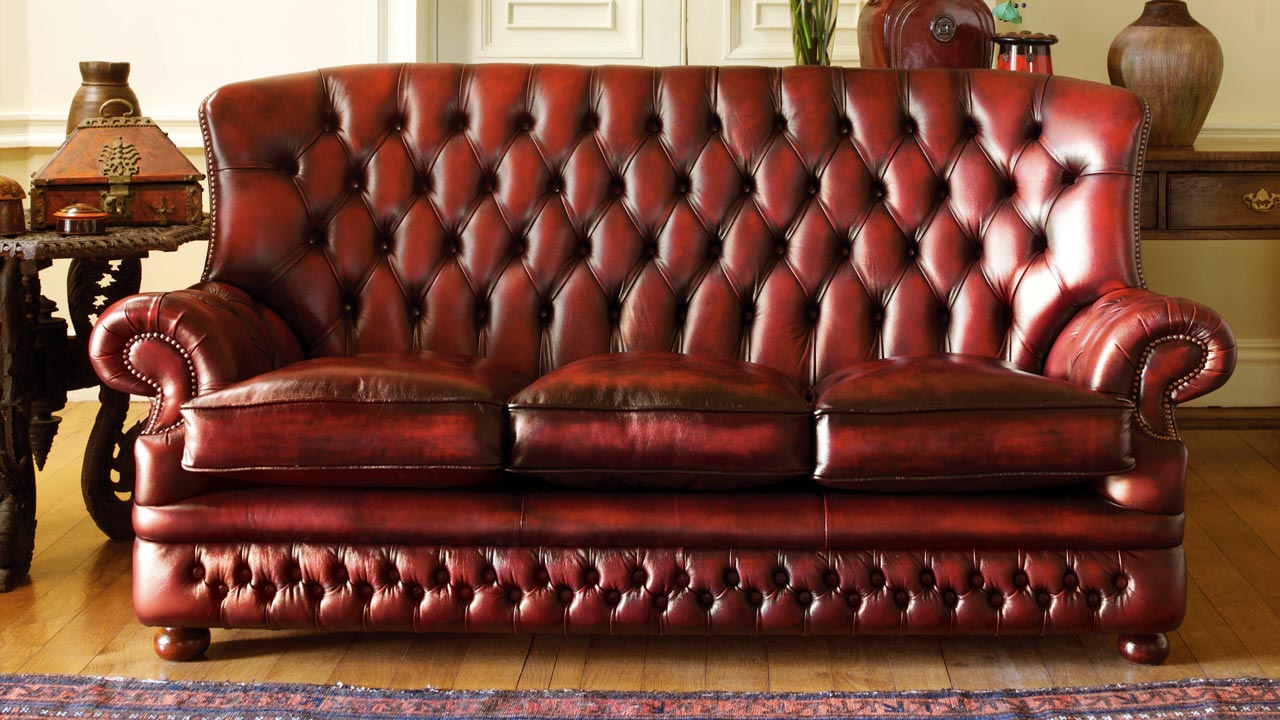 Sofá Chesterfield de piel Howland