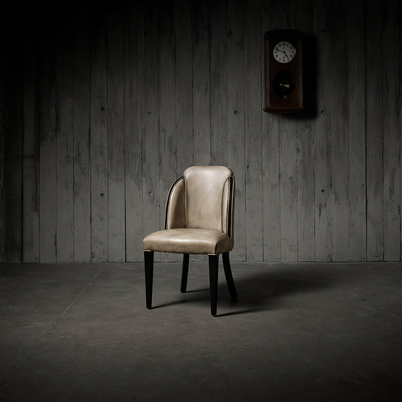 Deco Diner Premium-Wingback-Sessel, hochwertige Materialien mit Vollnarbenleder
