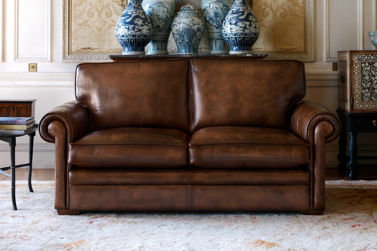 Classic Brown Carmen 3 Seater Sofa