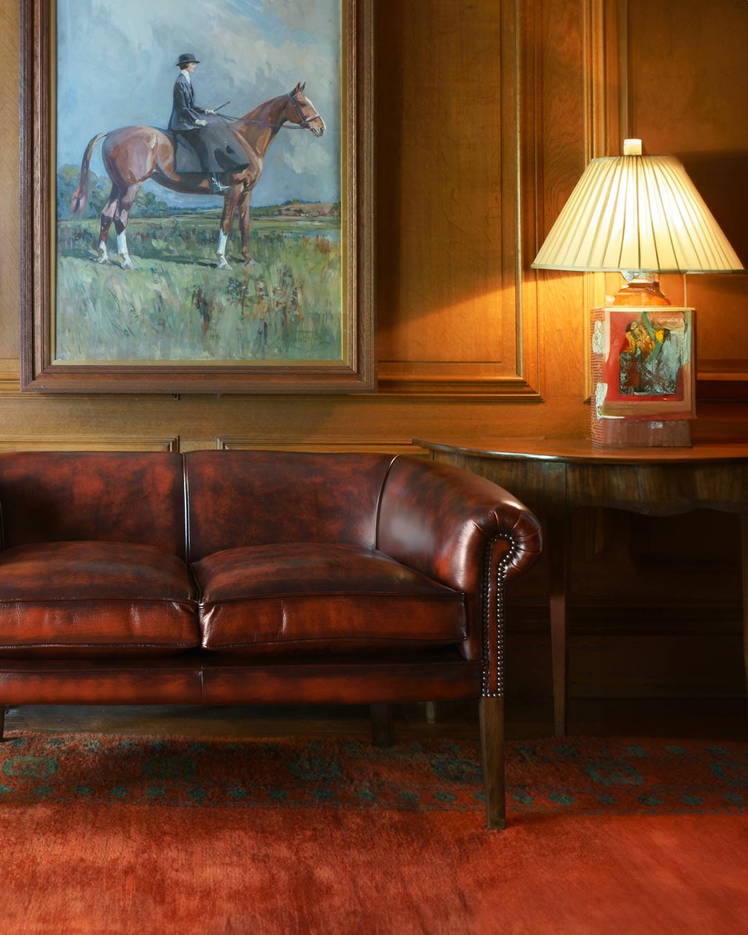 Victoria 2 seater antiqued leather sofa