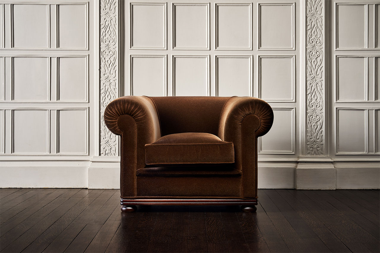 Brown Mohair 2 Chair