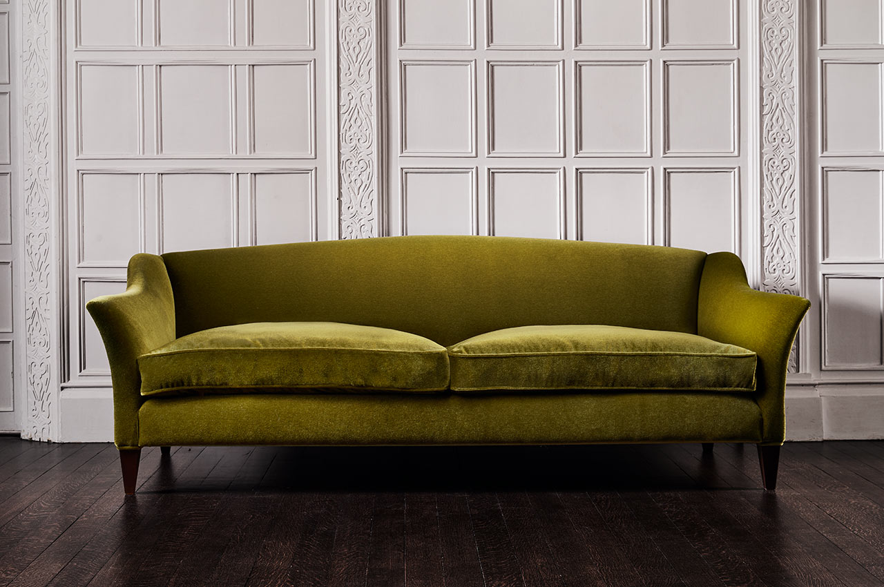 Hepburn Studio Mohair Green Sofa