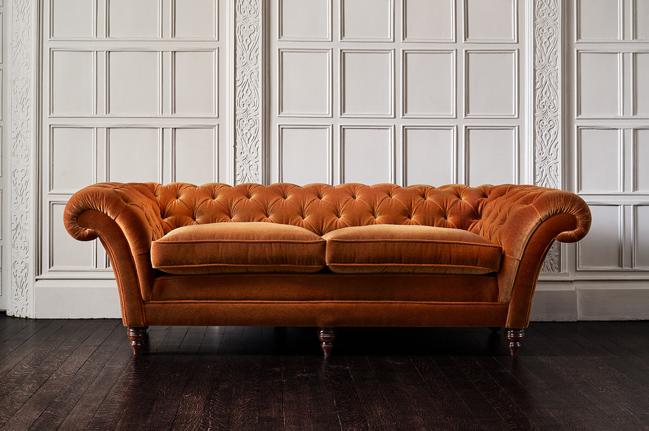 Phillip Stanhope Ginger Mohair Studio Chesterfield Sofa