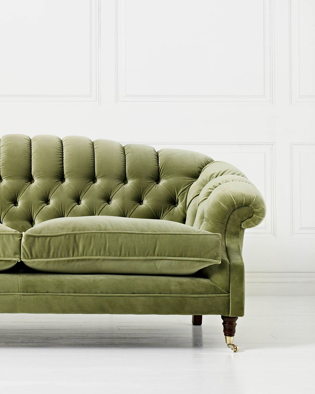Bradwell Green Velvet Chesterfield Sofa